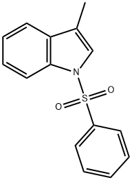 N-(phenylsulphonyl)-3-methylindole 化学構造式
