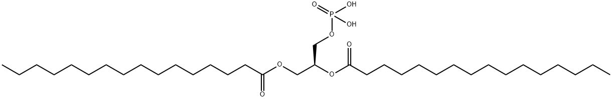 [S,(-)]-1-O,2-O-Dipalmitoyl-D-glycerol 3-phosphoric acid Structure