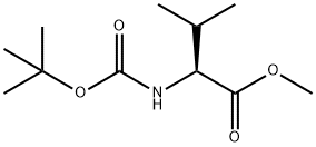 N-(TERT-ブトキシカルボニル)-L-バリンメチルエステル 化学構造式