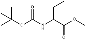 2-((叔丁氧基羰基)氨基)丁酸甲酯, 58561-08-3, 结构式
