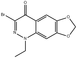 3-ブロモ-1-エチル[1,3]ジオキソロ[4,5-g]シンノリン-4(1H)-オン 化学構造式