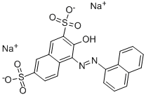 3-羟基-4-(1-萘基偶氮)-2,7-萘二磺酸二钠,5858-33-3,结构式