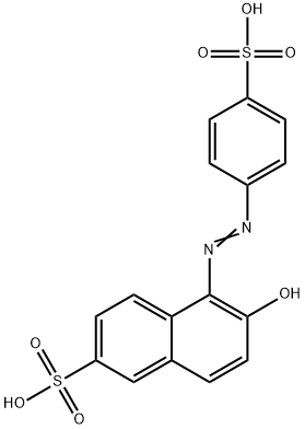 6-羟基-5-[(4-磺基苯基)偶氮]萘-2-磺酸, 5859-11-0, 结构式