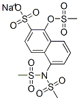 5-[N,N-Bis(methylsulfonyl)amino]-1-methylsulfonyloxy-2-naphthalenesulfonic acid sodium salt Structure