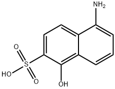5-氨基-1-羟基-2-萘磺酸 结构式
