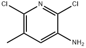 2,6-二氯-3-氨基-5-甲基吡啶, 58596-89-7, 结构式