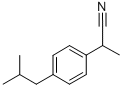 2-(4-イソブチルフェニル)プロピオノニトリル 化学構造式