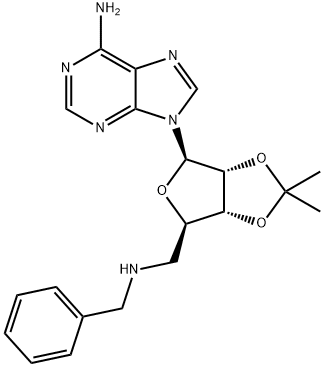 (2R,3S,4R,5R)-2-(aMinoMethyl)-5-(6-(benzylaMino)-1H-purin-9(6H)-yl)tetrahydrofuran-3,4-diol 结构式