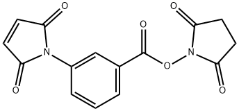 3-Maleimidobenzoic acid N-hydroxysuccinimide ester Struktur