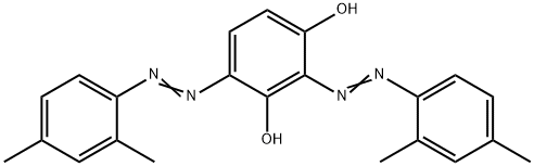 2,4-ビス[(2,4-ジメチルフェニル)アゾ]-1,3-ベンゼンジオール 化学構造式