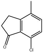 7-クロロ-2,3-ジヒドロ-4-メチル-1H-インデン-1-オン 化学構造式