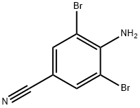 4-アミノ-3,5-ジブロモベンゾニトリル 化学構造式