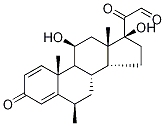 21-デヒドロ-6α-メチルプレドニソロン 化学構造式