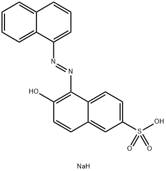 6-Hydroxy-5-(1-naphthalenylazo)-2-naphthalenesulfonic acid sodium salt Structure