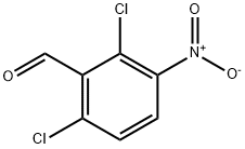 2,6-ジクロロ-3-ニトロベンズアルデヒド 化学構造式