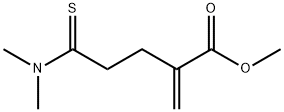 Pentanoic  acid,  5-(dimethylamino)-2-methylene-5-thioxo-,  methyl  ester 化学構造式