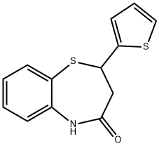 2-(2-THIENYL)-2,3-DIHYDRO-1,5-BENZOTHIAZEPIN-4(5H)-ONE Struktur