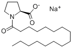N-十六碳酰-L-脯氨酸钠, 58725-33-0, 结构式