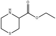 チオモルホリン-3-カルボン酸エチル 化学構造式