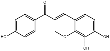3,4,4'-トリヒドロキシ-2-メトキシ-trans-カルコン 化学構造式