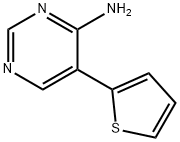 5-(2-チエニル)-4-ピリミジンアミン 化学構造式