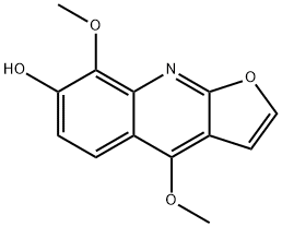 7-羟基-8-甲氧基白藓碱 结构式
