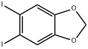 5,6-ジヨードベンゾ(1,3)ジオキソール 化学構造式