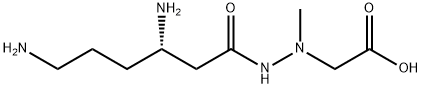 (S)-3,6-Diaminohexanoic acid N'-(carboxymethyl)-N'-methyl hydrazide Struktur