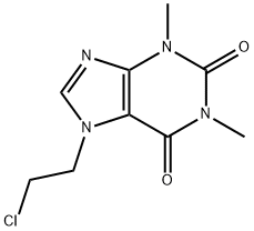 7-(2-クロロエチル)-3,7-ジヒドロ-1,3-ジメチル-1H-プリン-2,6-ジオン 化学構造式