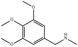 N-メチル-3,4,5-トリメトキシベンジルアミン 化学構造式