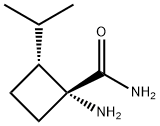 Cyclobutanecarboxamide, 1-amino-2-(1-methylethyl)-, (1R,2R)- (9CI) Structure