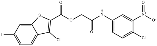 벤조[b]티오펜-2-카르복실산,3-클로로-6-플루오로-,2-[(4-클로로-3-니트로페닐)아미노]-2-옥소에틸에스테르(9Cl)