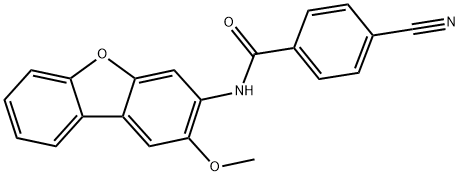 Benzamide, 4-cyano-N-(2-methoxy-3-dibenzofuranyl)- (9CI) Structure