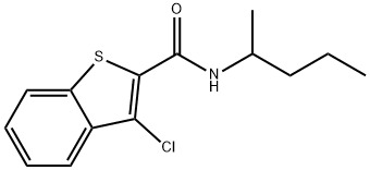 Benzo[b]thiophene-2-carboxamide, 3-chloro-N-(1-methylbutyl)- (9CI) Structure