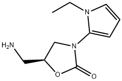 2-Oxazolidinone,5-(aminomethyl)-3-(1-ethyl-1H-pyrrol-2-yl)-,(5S)-(9CI) Struktur