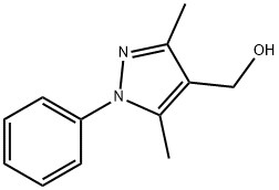 (3,5-ジメチル-1-フェニル-1H-ピラゾール-4-イル)メタノール 化学構造式