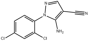 5-AMINO-1-(2,4-DICHLOROPHENYL)-1H-PYRAZOLE-4-CARBONITRILE, 58791-79-0, 结构式