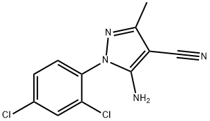 5-AMINO-4-CYANO-1-(2,4-DICHLOROPHENYL)-3-METHYL-1H-PYRAZOLE,58791-83-6,结构式