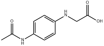 (4-ACETYLAMINO-PHENYL)-AMINO-ACETIC ACID Structure
