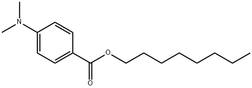 p-(ジメチルアミノ)安息香酸オクチル 化学構造式