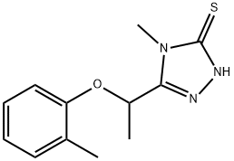 4-甲基-5-(1-(邻甲苯基氧基)乙基)-4H-1,2,4-三唑-3-硫醇, 588673-51-2, 结构式