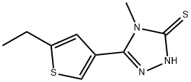 5-(5-乙基-3-噻吩)-4-甲基-2H-1,2,4-三唑-3-硫酮 结构式