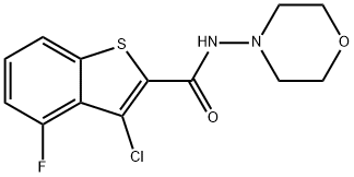 Benzo[b]thiophene-2-carboxamide, 3-chloro-4-fluoro-N-4-morpholinyl- (9CI),588675-30-3,结构式