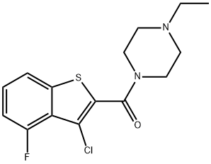 Piperazine, 1-[(3-chloro-4-fluorobenzo[b]thien-2-yl)carbonyl]-4-ethyl- (9CI) Structure