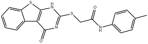 Acetamide, 2-[(1,4-dihydro-4-oxo[1]benzothieno[2,3-d]pyrimidin-2-yl)thio]-N-(4-methylphenyl)- (9CI) Structure