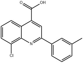 8-CHLORO-2-(3-METHYLPHENYL)QUINOLINE-4-CARBOXYLICACID Struktur