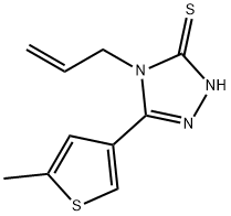4-アリル-5-(5-メチル-3-チエニル)-4H-1,2,4-トリアゾール-3-チオール 化学構造式