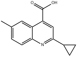 2-环丙基-6-甲基喹啉-4-羧酸 结构式