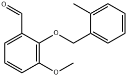 3-メトキシ-2-[(2-メチルベンジル)オキシ]ベンズアルデヒド 化学構造式