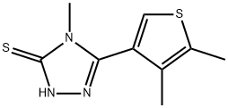 5-(4,5-ジメチルチエン-3-イル)-4-メチル-4H-1,2,4-トリアゾール-3-チオール 化学構造式